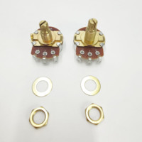 Potentiomètre de guitare à manchon en aluminium avec noyau en cuivre 15MM 18MM A/B 250K 500K Bouton de contrôle du volume et du tonalité pour guitare électrique et basse