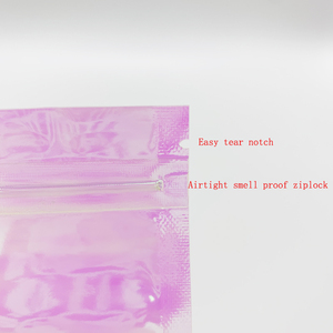 Biểu Tượng Tùy Chỉnh Nắp Kéo Ba Chiều Laser Dây Kéo Túi 3 Bên Con Dấu Mylar Zip Khóa Pouch Bao Bì Túi Cho Doanh Nghiệp Nhỏ Mỹ Phẩm - Product Image 4