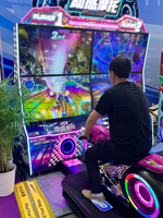Machine de jeu d'arcade à monnayeur à deux écrans, dynamique, type moto et voiture de course, pour 2 joueurs, usage intérieur, équipement de divertissement pour enfants et adultes