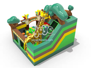 Structure gonflable combinée sur le thème de la savane à vendre - Décoration végétation prairie en PVC pour parcs, camping et sorties ludiques - Product Image 2
