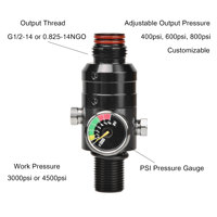 Régulateur PCP Cricket V3 4500psi 300Bar, vanne à pression constante pour réservoir HPA haute pression, pour armes à air comprimé PCP, filetage M18*1.5 à G1/2-14