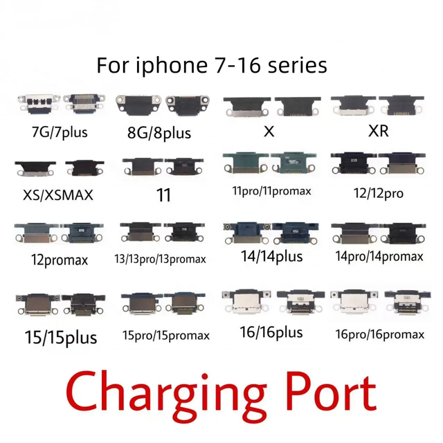 USB Jack Charging Port Charger Dock Connector Flex For iPhone 7 8 X XS XR XSM 11 12 13 14 15 16 PRO MAX PLUS PROMAX