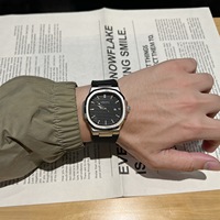 Montre-bracelet à quartz pour homme, étanche 30M, cadran multicolore, bracelet en silicone, décontractée et professionnelle