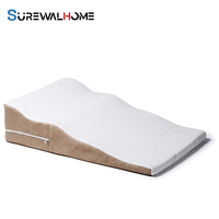 SUREWALHOME Konturiertes Keilkissen aus Memory-Schaum mit Kühlender Tencel-Bezug für Seitenschläfer