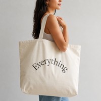 Sac fourre-tout en toile épaisse avec poche avant, grande capacité, réutilisable, en coton, pour femme, pour le shopping, les voyages, le travail, la plage, au quotidien
