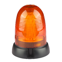 12-24V Kompakte LED-Rundumleuchte 30W Flaches Rotierendes Blinklicht Notfall-Warnleuchte mit Magnetfuß für Auto und LKW