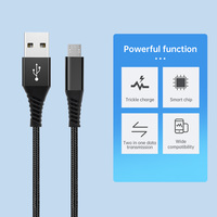 Cable de datos de aleación de aluminio de 1M/2M, productos más vendidos, cable trenzado de nailon de alta calidad, con micro-USB, de alta calidad
