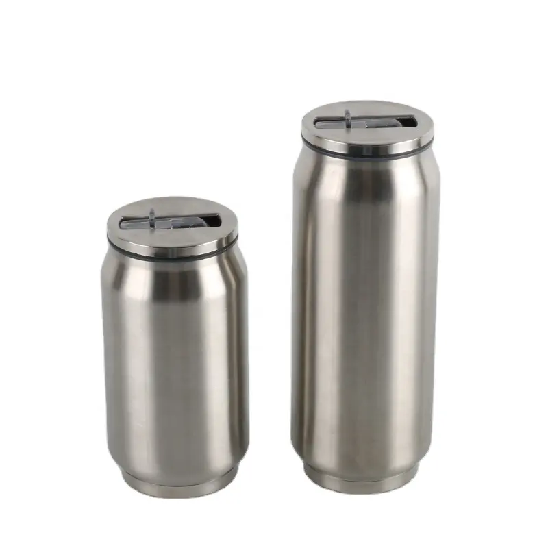 16oz stainless steel SUS304/304 cola cooler tin cup vacuum flasks with straw