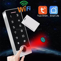 Lector de teclado con Control de acceso independiente, aplicación Tuya, WiFi, IP68, impermeable, pantalla táctil inteligente, biométrico, huella dactilar, RFID
