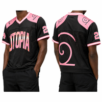 Jersey Sepak Bola Amerika Vintage Custom dengan Logo Cetak, Bahan Polyester Mesh Bernapas, Model Crop Fit untuk Wanita