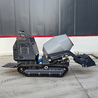 Nouveau produit : Bétonnière portative mini sur chenilles 300L, malaxeur à ciment automoteur sur chenilles haute efficacité