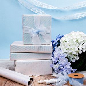 Wholesale 80g Birthday Glitter Flakes Coated Silicone Virgin Art <b>Paper</b> 43*300cm Gift Luxury Custom Packaging <b>Wrapping</b> <b>Paper</b> Roll - Product Image 1