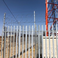 Clôture de sécurité personnalisée pour tour de télécommunication, clôture en treillis anti-escalade avec fil barbelé pour la protection des stations de base mobiles