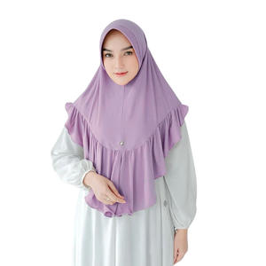 Turbante Sharut para adultos de Malasia listo para usar Jilbab Khimar Plain Ladies mujeres musulmanas Premium Kerudung Instant Hijabs <span class=keywords><strong>Bergo</strong></span> - Product Image 3