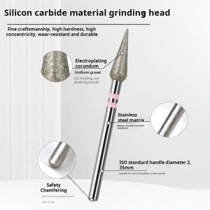 Diamond <b>Nail</b> Drill Bits Head Electric Polishing Machine specialized for Repairing Dead Skin <b>Nail</b> Drill Grinding Head Promotion - Product Image 4