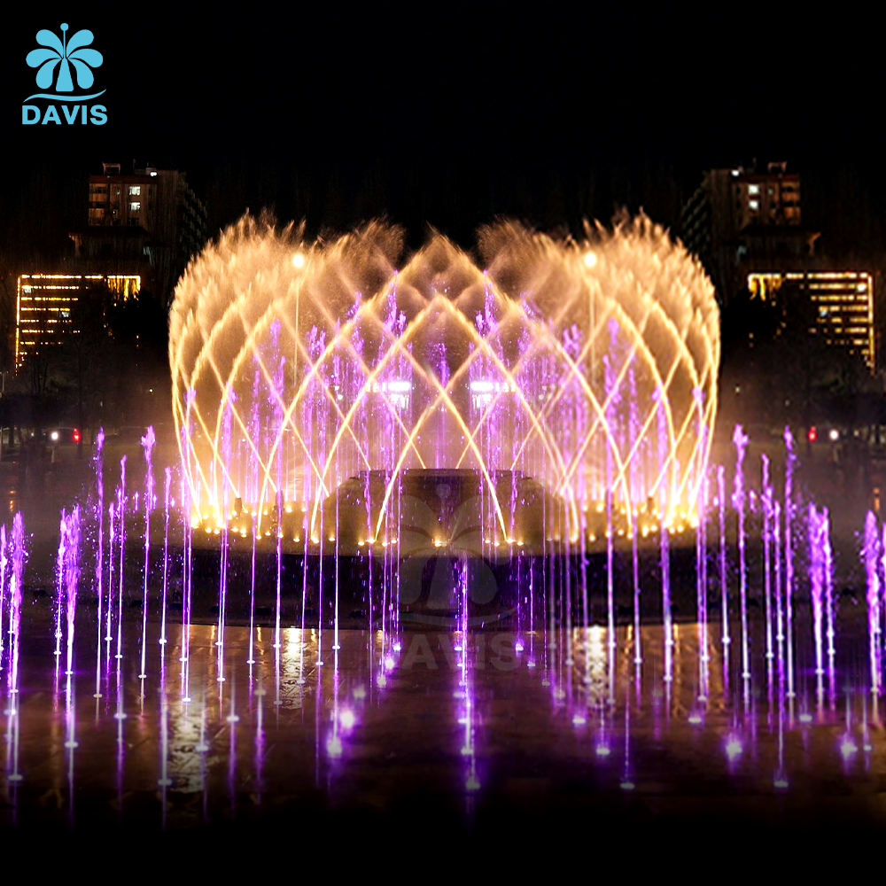 Programmable DMX512 Music Fountain Multicolored LED Lights Stainless Steel Construction 110V-380V for Kids Dancing Fountain