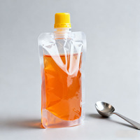 Vente en gros emballage de stockage de pochette de stockage de liquide transparent portable vide en PE 250ml -5LSpout sac en plastique cosmétique