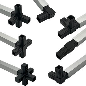 90 degrés 1 pouce <span class=keywords><strong>coude</strong></span> de tuyau en plastique noir Joint Conexoes connecter profilés en aluminium PP Pvc connecteurs raccords de cadre de tuyau - Product Image 2