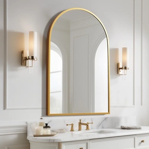 Specchio da bagno con cornice in metallo specchio - Product Image 2