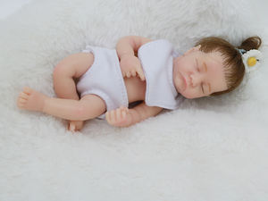 Poupée bébé fille <span class=keywords><strong>Reborn</strong></span> mini de 6 pouces faite à la main peluche en silicone <span class=keywords><strong>pour</strong></span> adultes à la mode - Product Image 6