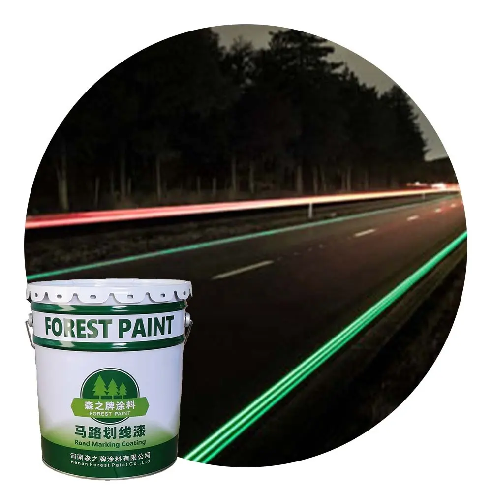 FOREST super bright glow in the dark road mark paint, adotta la protezione dell'ambiente e il concetto di produzione a risparmio energetico