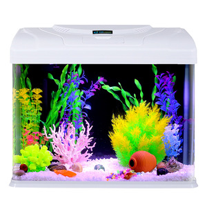 Mini sáng tạo Glass Fish Tank vừa bàn Aquarium với chất lượng cao lọc và san hô cho cá vàng xem - Product Image 2