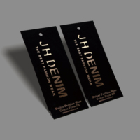 Étiquettes de vêtements recyclées de luxe, impression personnalisée en relief, étiquettes suspendues en carton spécial, étiquettes de marque pour vêtements, logo personnalisé