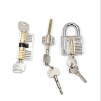 Haute qualité 17 pièces Lockpick Set Transparent Extracteur Serrurier Outils de formation Qualité Lockpick Fournitures