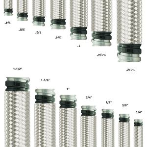 Barattolo tubi elettrici in metallo tubo ondulato in acciaio inox ROHS ss304 intrecciato condotto flessibile - Product Image 2