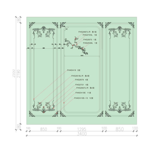 Moulures murales en polyuréthane, ensemble complet, décoration murale intérieure, <span class=keywords><strong>cadre</strong></span> sculpté, embellissements floraux muraux - Product Image 1