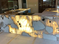 Panneaux muraux en onyx translucide rétroéclairé pour la décoration intérieure, imitation albâtre