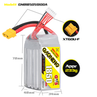 GNB GAONENG 1850mah 5S 18.5V 100C 200C XT60 RC FPV Drone LiPo Batterie Pack Graphène Lumière Poids Haute Poinçon À Long Gamme