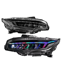 Pour HONDA CIVIC 2016-2022, ensemble de phares LED, remplacement de phares de voiture, fourniture d'usine, pièces automobiles - Une paire (multicolore)