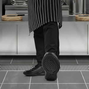 CHUDUN Дышащие водонепроницаемые и маслостойкие нескользящие туфли для поваров на шнуровке с защитой от запаха, черные, высококачественные повседневные кожаные туфли для кейтеринга - Product Image 3