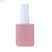 2026 Flacons vides de vernis à ongles gel de luxe 10 ml, en verre rose, avec couvercle et pinceaux, personnalisables avec logo OEM/ODM, haute qualité