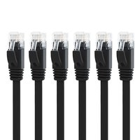 Câble Ethernet D-Sunty Cat6 plat UTP en cuivre nu RJ45 8p8c 32awg 4pr ROHS 1M/2M/3M