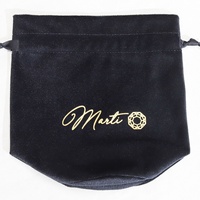 Sac à cheveux pour perruque en velours à fond rond noir imprimé de logo personnalisé Luxuyr Cosmétique Cadeau Bougie Emballage Poussière Pochette en velours