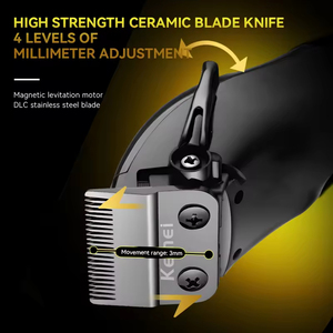 Tondeuse à cheveux sans fil rechargeable KEMEI Km-<span class=keywords><strong>1767</strong></span>, tondeuse à cheveux à épissure, moteur magnétique rapide, tondeuse à cheveux pour <span class=keywords><strong>salon</strong></span> <span class=keywords><strong>de</strong></span> coiffure - Product Image 3