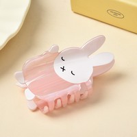 DOWELL accessoires de cheveux nouveau mignon petit lapin blanc pince à cheveux dessin animé Animal griffe pince acétate doux cheveux griffe