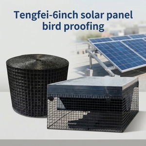 Kit de protection pour panneaux solaires en treillis soudé enduit de PVC noir anti-mastication, 6 pouces x 100 pieds, pour toiture, dissuasion des oiseaux et des rongeurs - Product Image 2