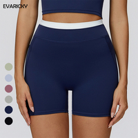 Shorts de yoga taille haute Evaricky pour femmes, extensibles, pour l'entraînement, la course à pied, vêtements de sport, doux, respirant, essentiels pour le fitness, shorts de sport pour la salle de sport
