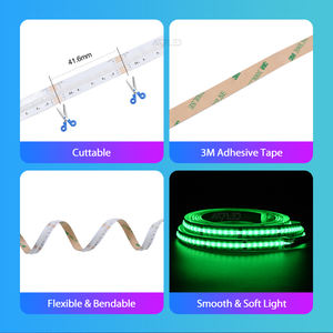 Nouveau produit FCOB RGBCCT 6 broches 12 mm DC24V 840 LED RA90 Bande lumineuse LED flexible RGB RGBW COB dimmable - Product Image 6