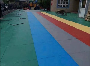 Dalles de sol de gymnase en plastique et caoutchouc EPDM - Imperméables, antidérapantes, design européen, utilisation en extérieur, garantie de plus de 5 ans - Product Image 3