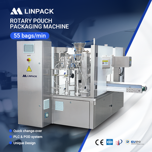LINPACK เครื่องบรรจุแบบโรตารี่อัตโนมัติความเร็วสูงสำหรับบรรจุอาหาร ขนม กาแฟ ใช้งานง่าย ขายดี - Product Image 2