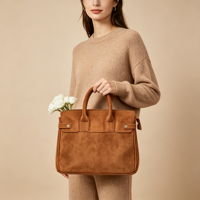 Sac fourre-tout pour femme avec poignée supérieure en tissu éponge, personnalisable OEM/ODM, avec logo et marque privée, pour le shopping quotidien et les affaires