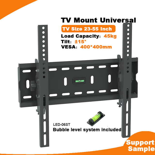 Factory Price LED-06ST Universal Tilt Tv Bracket Max VESA 400X400mm Flat Panel Tv Wall Mount with 23"-55" TVs