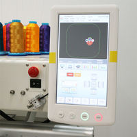 Machine à broder informatisée à prix d'usine, tête simple, 12 aiguilles, pour vêtements, chapeaux, serviettes, couettes domestiques