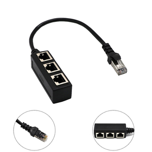 Adaptador de <span class=keywords><strong>Cable</strong></span> <span class=keywords><strong>Ethernet</strong></span> RJ45 D1286, Divisor en <span class=keywords><strong>Y</strong></span>, 1 Puerto Macho a 3 Puertos Hembra, <span class=keywords><strong>Cable</strong></span> de Red LAN - Product Image 2