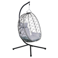 Fauteuil suspendu en rotin pour balcon extérieur, structure stable, style moderne, chaise de balançoire de loisirs pour la maison et le jardin