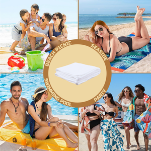 Sand Free Boho Light Blue Beach <strong>Towel</strong> with Pillow Beach <strong>Towels</strong> Lounge Chair Cover with Pocket Swimming Pool - Product Image 3